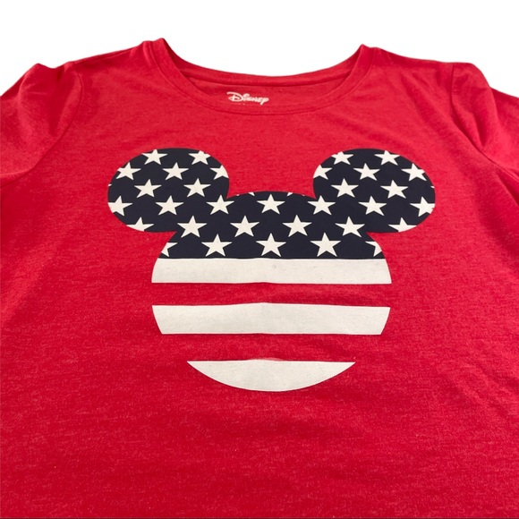 Ladies American Flag Disney Mickey Mouse tee. Size M-Missy/ XL. Perfect! - Picture 3 of 4